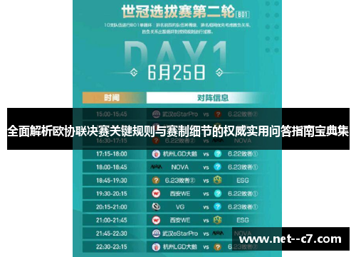 全面解析欧协联决赛关键规则与赛制细节的权威实用问答指南宝典集